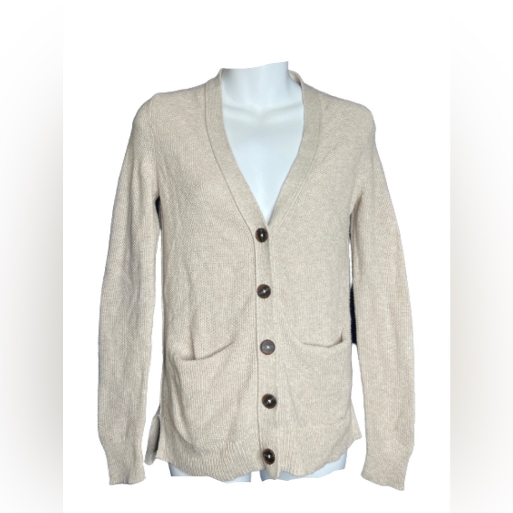 Madewell XXS Cardigan sweater to pockets button down,beige sweater,neutral color